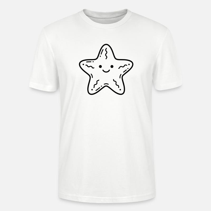 Étoile de mer - T-shirt bio CRAFTER Stanley Stella Unisexe - blanc