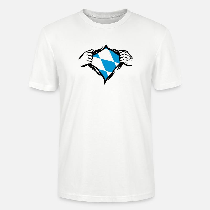 Bavière Drapeau bavarois - T-shirt bio CRAFTER Stanley Stella Unisexe - blanc