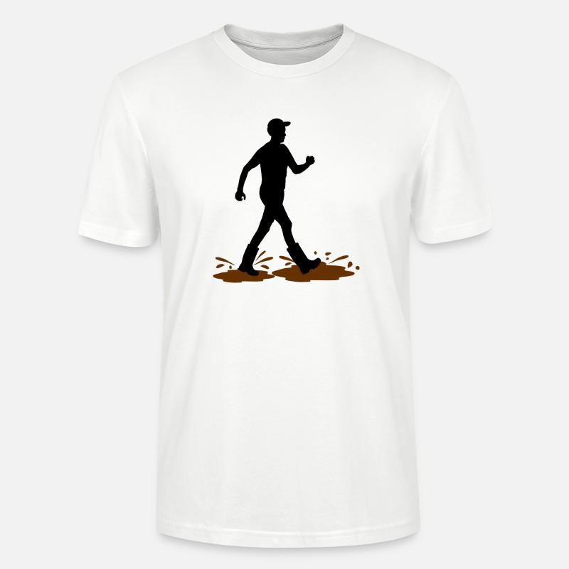 Wadloper Man – Mud Explorer - Stanley/Stella CRAFTER Unisex Organic T-Shirt - white