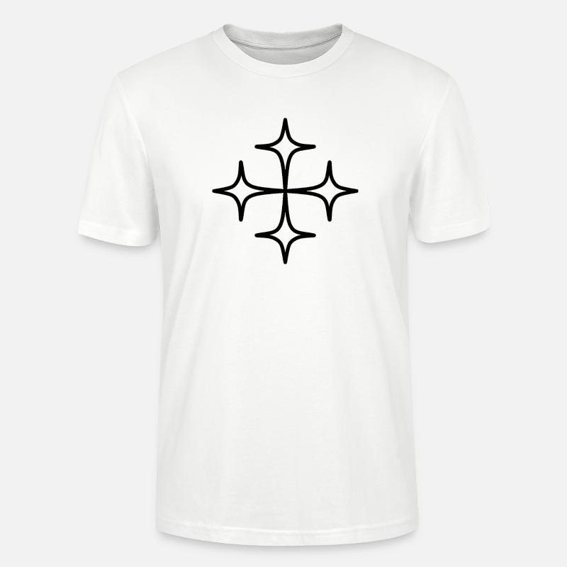 Conception de la Croix Étoilée - T-shirt bio CRAFTER Stanley Stella Unisexe - blanc