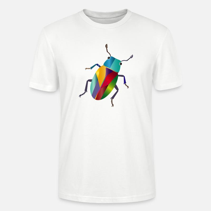 Bunter Juwelkäfer Regenbogen Stil - Stanley/Stella Unisex Bio-T-Shirt CRAFTER - Weiß