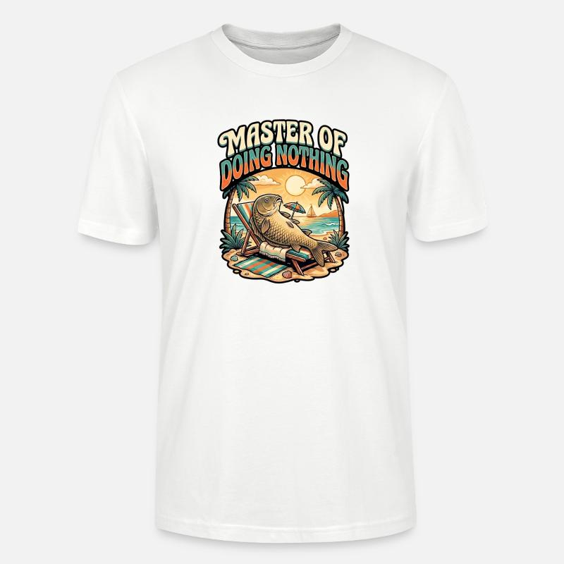 Pêcheur de carpes - T-shirt bio CRAFTER Stanley Stella Unisexe - blanc