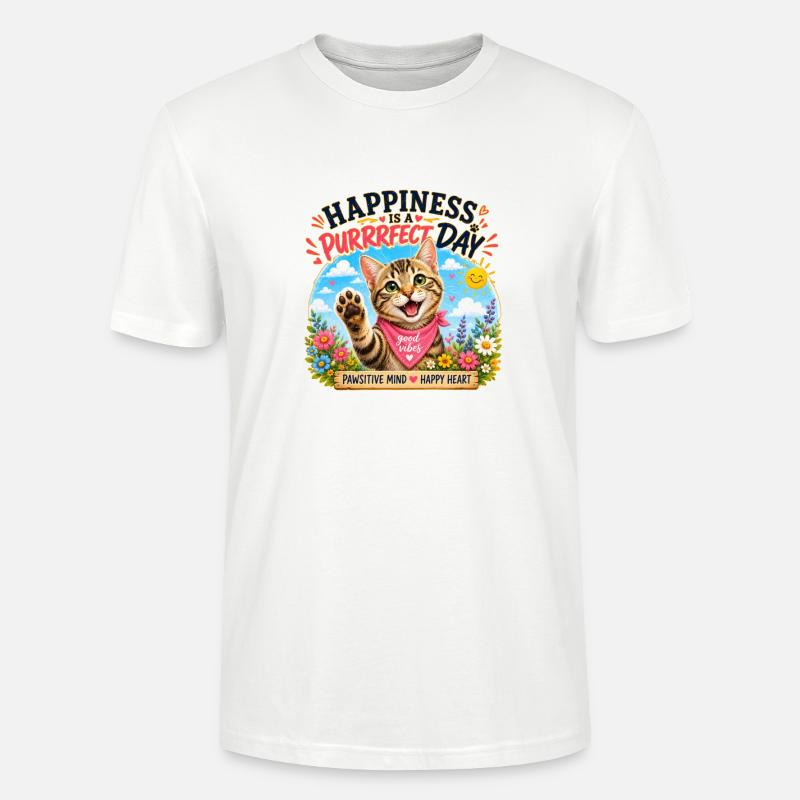 Journée de ronrons parfaite - T-shirt bio CRAFTER Stanley Stella Unisexe - blanc