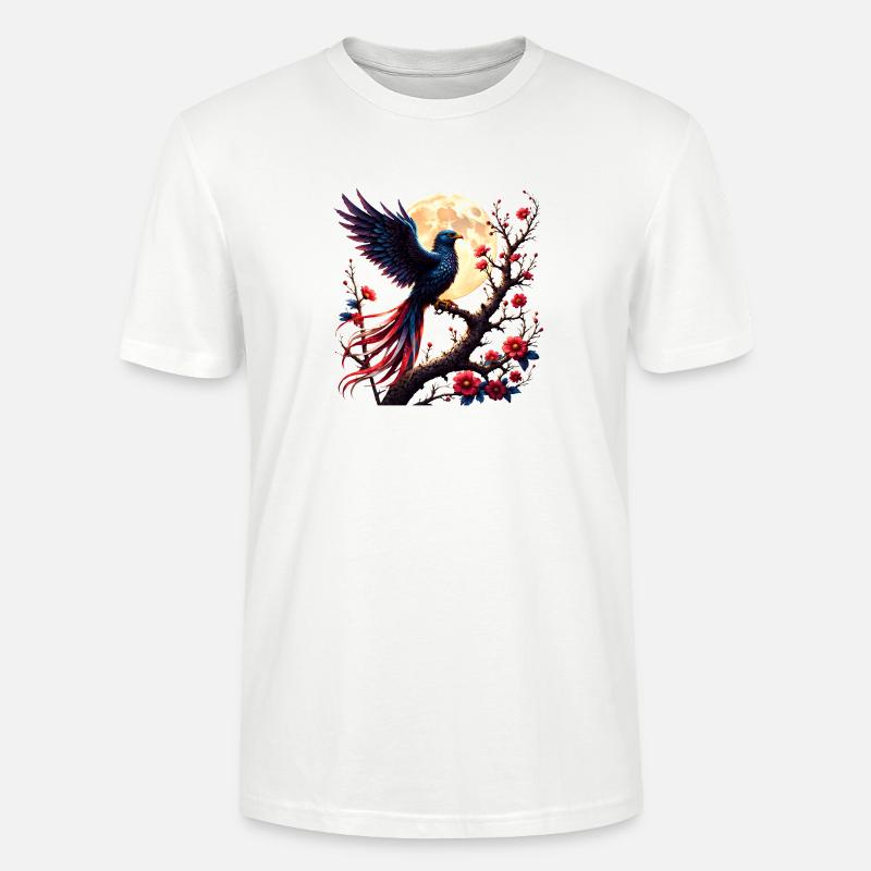 Lunar Blue Phoenix in Blühe - Stanley/Stella Unisex Bio-T-Shirt CRAFTER - Weiß