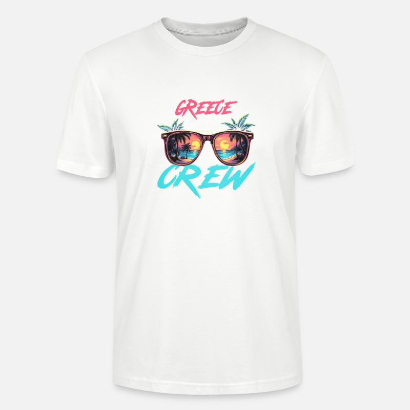 Équipe du parti grec - T-shirt bio CRAFTER Stanley Stella Unisexe - blanc
