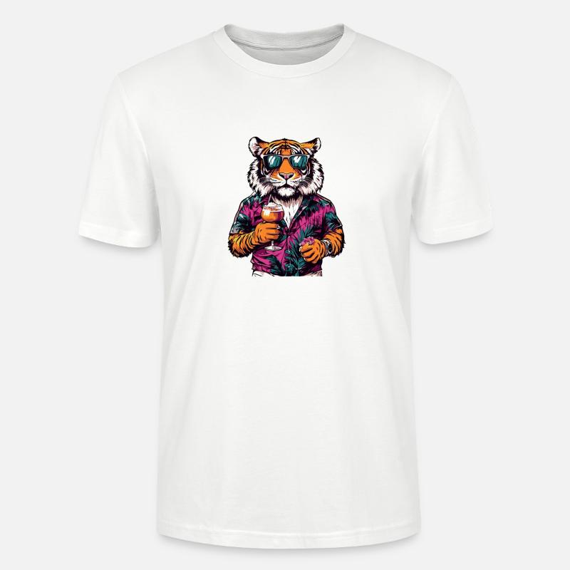 Tiger Comic Sommer - Stanley/Stella Unisex Bio-T-Shirt CRAFTER - Weiß