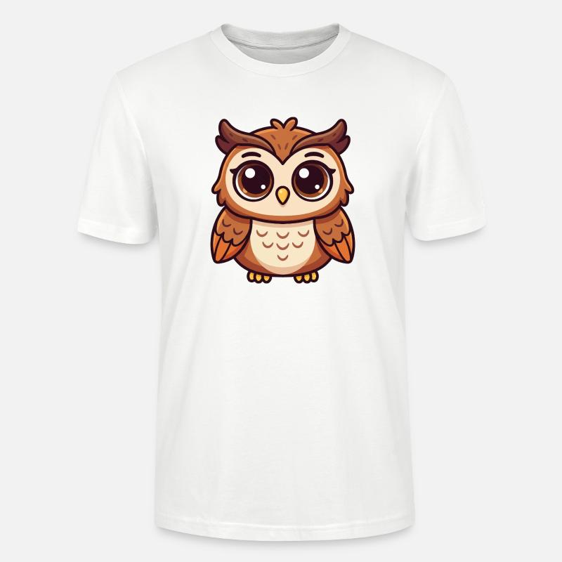 Verspielte Eule - Stanley/Stella Unisex Bio-T-Shirt CRAFTER - Weiß