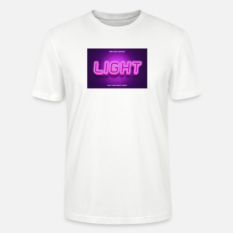 Neonlicht Light Schriftzug - Stanley/Stella Unisex Bio-T-Shirt CRAFTER - Weiß