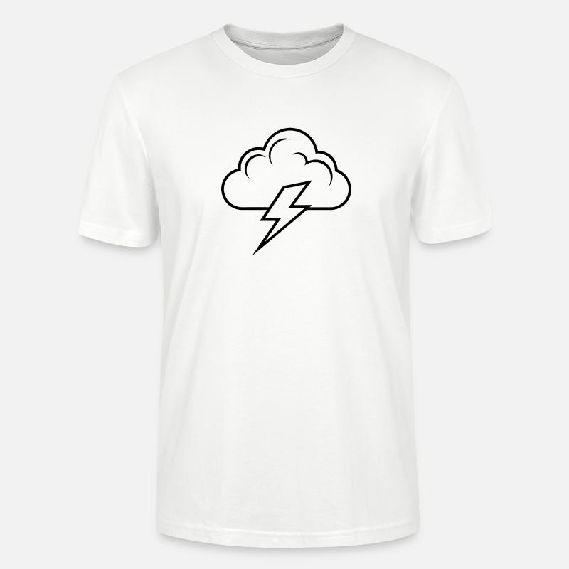 Nuage et Éclair - T-shirt bio CRAFTER Stanley Stella Unisexe - blanc