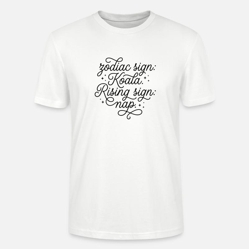 Sternzeichen Koala Aszendent Nickerchen - Stanley/Stella Unisex Bio-T-Shirt CRAFTER - Weiß