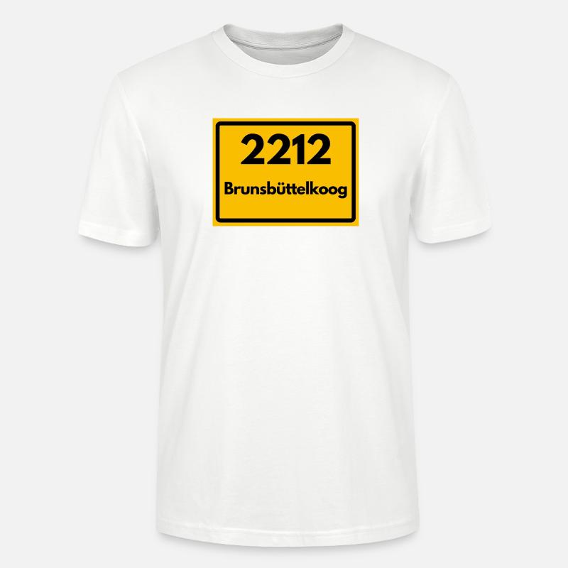 ALTE POSTLEITZAHL 2212 BRUNSBÜTTELKOOG - Stanley/Stella Unisex Bio-T-Shirt CRAFTER - Weiß