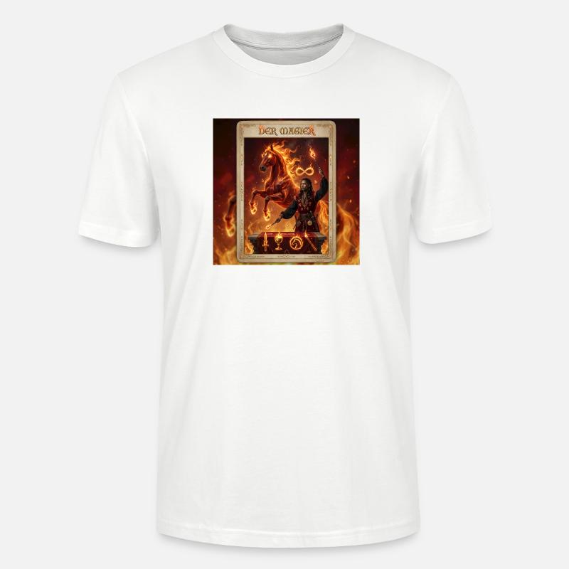 Feuriges Pferd, der Magier - Stanley/Stella Unisex Bio-T-Shirt CRAFTER - Weiß