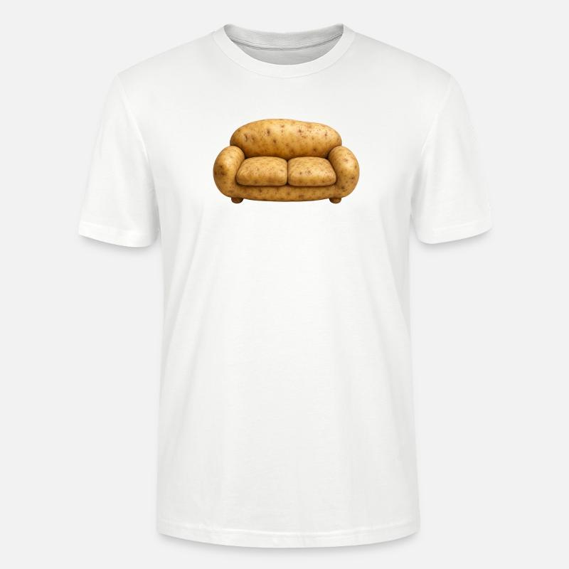    COUCH POTATO - Stanley/Stella Unisex Bio-T-Shirt CRAFTER - Weiß
