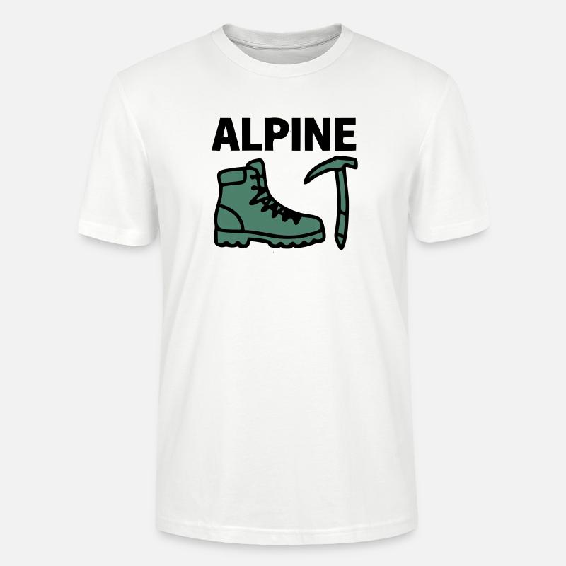 Wanderschuh Eispickel Alpine Bergsteigen Klettern - Stanley/Stella Unisex Bio-T-Shirt CRAFTER - Weiß