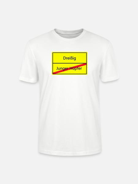 Warnschild Humor: Junger Hüpfler - Stanley/Stella Unisex Bio-T-Shirt CRAFTER - Weiß