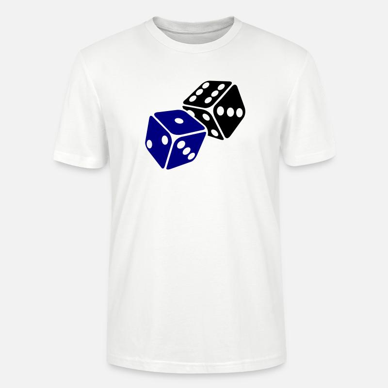Blue Cube Minimal Design - T-shirt bio CRAFTER Stanley Stella Unisexe - blanc