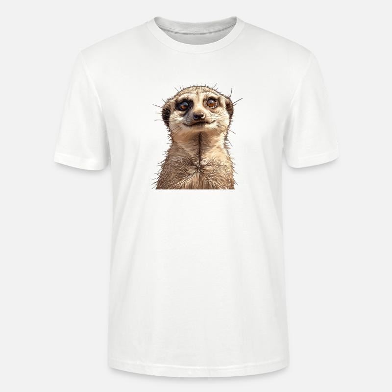 Suricate Erdmännchen - T-shirt bio CRAFTER Stanley Stella Unisexe - blanc