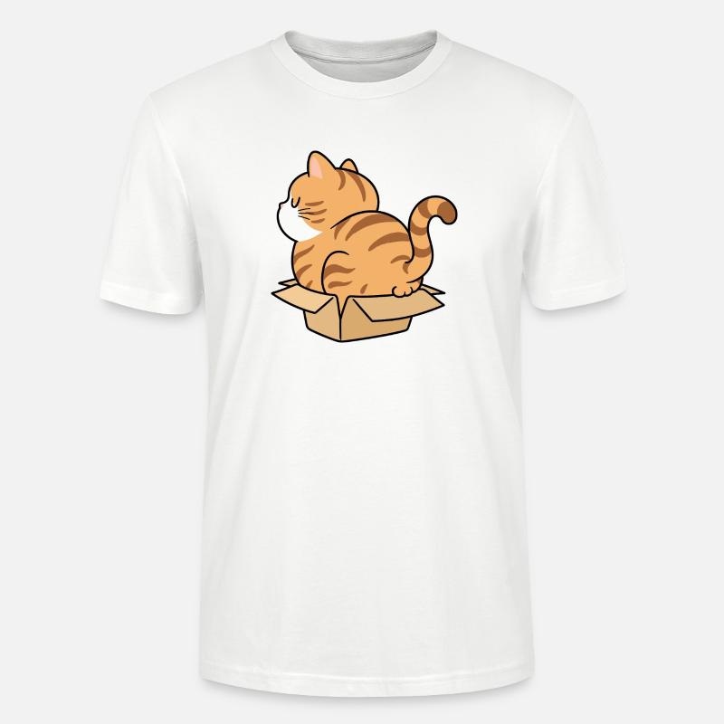 Chaton dans une boîte - T-shirt bio CRAFTER Stanley Stella Unisexe - blanc