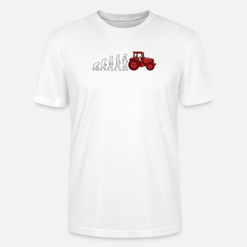 Evolution Farmer Farmer Traktor - Stanley/Stella Unisex Bio-T-Shirt CRAFTER - Weiß