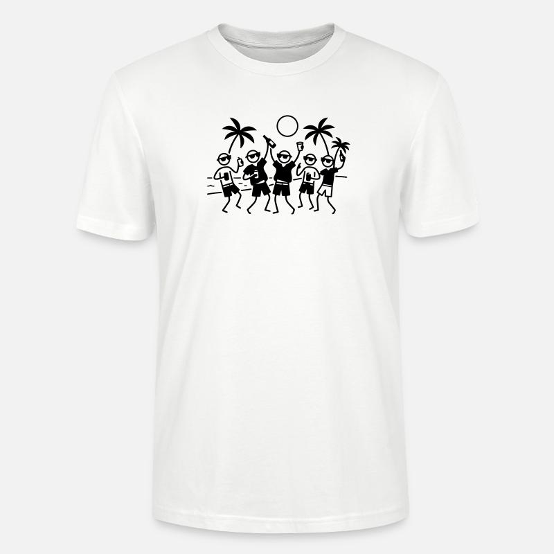 Party Group Beach - T-shirt bio CRAFTER Stanley Stella Unisexe - blanc