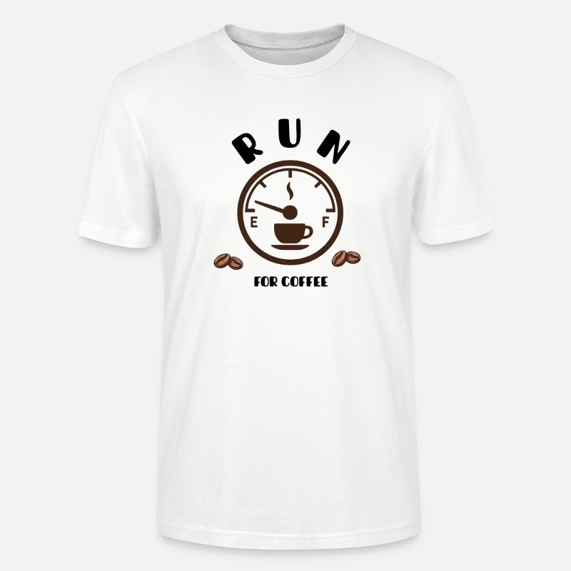 Coffee Pointer Dial Design - Stanley/Stella CRAFTER Unisex Organic T-Shirt - white