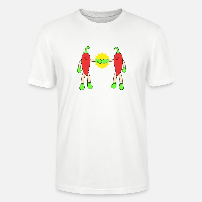 Chili-Fauststoß - Stanley/Stella Unisex Bio-T-Shirt CRAFTER - Weiß