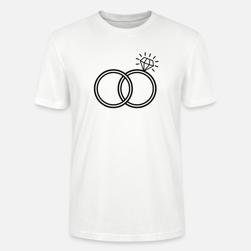 Bague en diamant - T-shirt bio CRAFTER Stanley Stella Unisexe - blanc