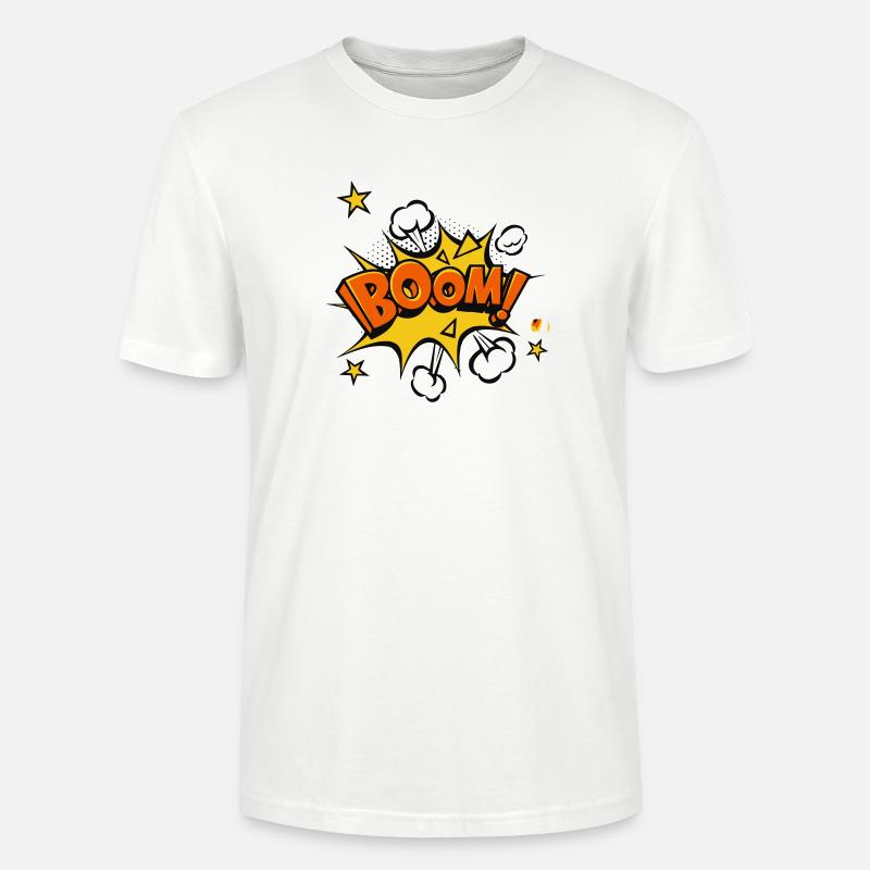 Boom Comic Explosion - T-shirt bio CRAFTER Stanley Stella Unisexe - blanc