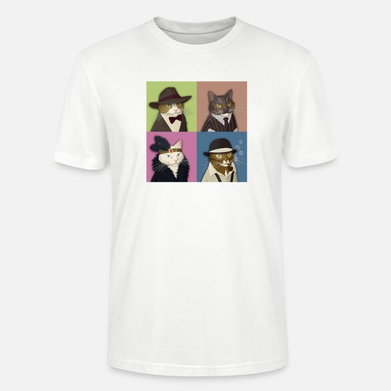 Dapper Cats Quartett - Stanley/Stella Unisex Bio-T-Shirt CRAFTER - Weiß