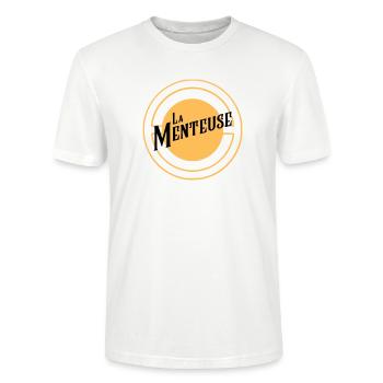 La Menteuse - T-shirt bio CRAFTER Stanley Stella Unisexe - blanc - Devant - Alina (178cm) & Michal (187cm)