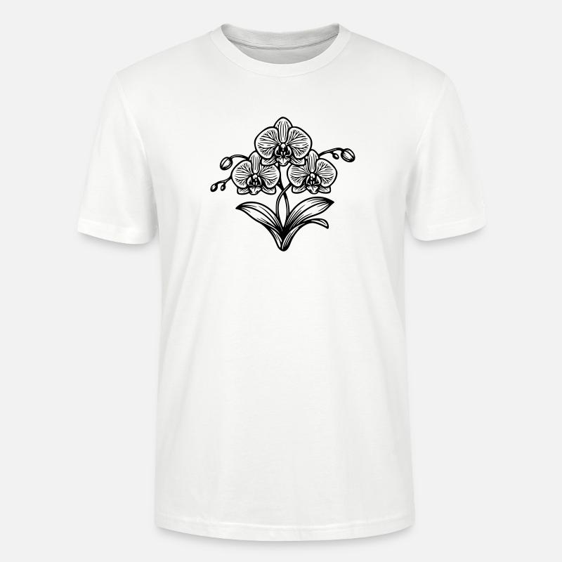 Orchidée  - T-shirt bio CRAFTER Stanley Stella Unisexe - blanc