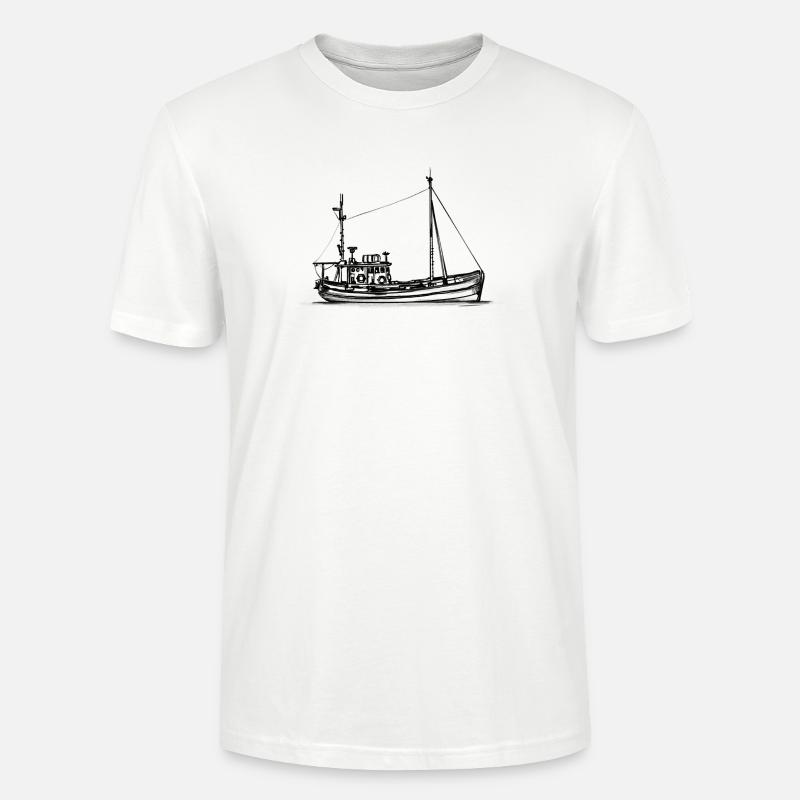Fischkutter & Krabbenkutter - Illustration - Stanley/Stella Unisex Bio-T-Shirt CRAFTER - Weiß