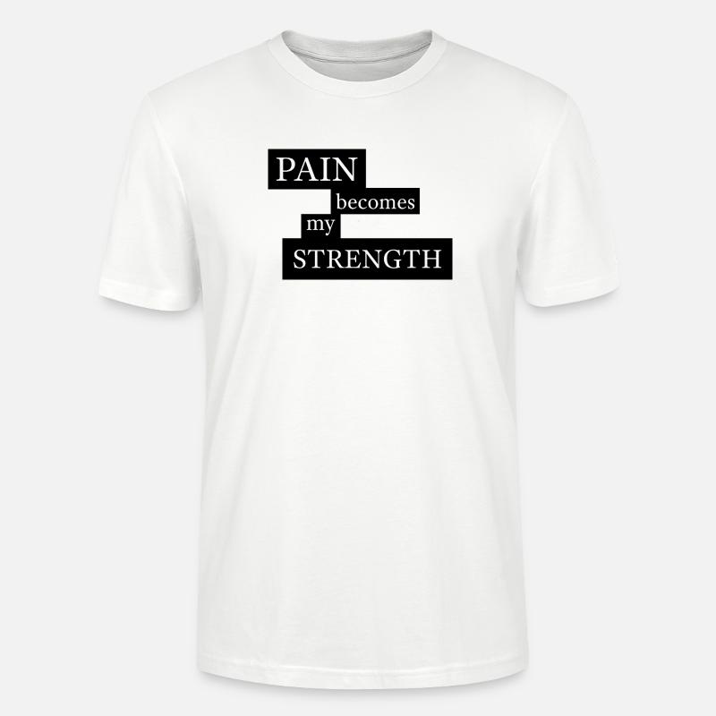 La douleur devient ma force - T-shirt bio CRAFTER Stanley Stella Unisexe - blanc