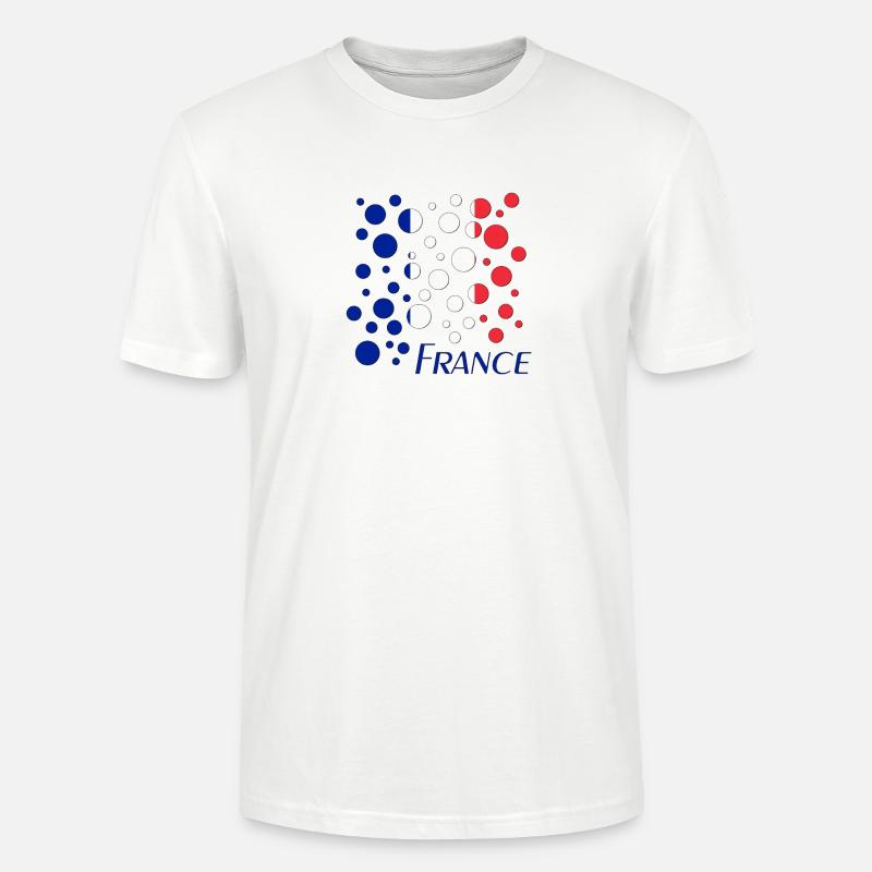 French Circle Dots Pattern - Stanley/Stella CRAFTER Unisex Organic T-Shirt - white