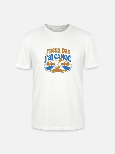 J’peux pas j’ai Canoë - T-shirt bio CRAFTER Stanley Stella Unisexe - blanc