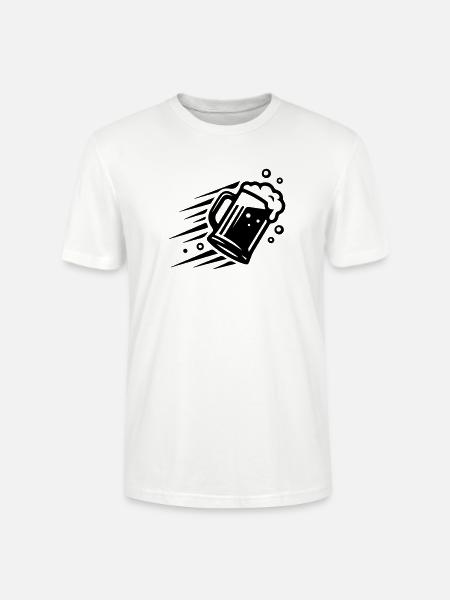 Weizenbier Bierglas Symbol - Stanley/Stella Unisex Bio-T-Shirt CRAFTER - Weiß