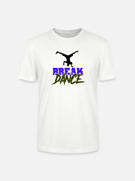 Breakdance Schriftzug Kontrast - Stanley/Stella Unisex Bio-T-Shirt CRAFTER - Weiß