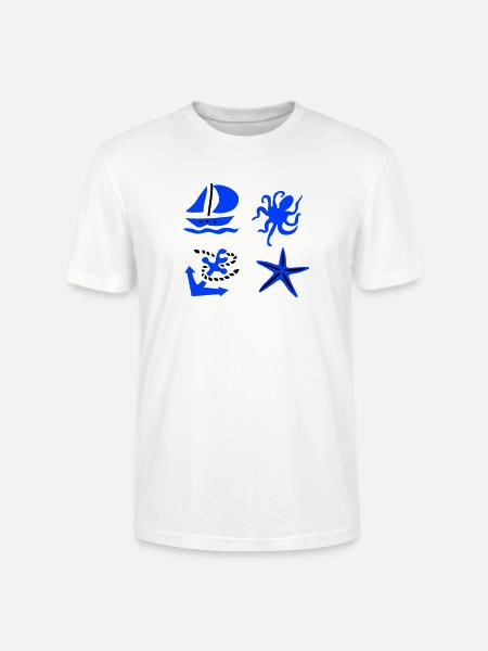 maritime - T-shirt bio CRAFTER Stanley Stella Unisexe - blanc