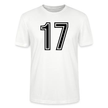 17 Zahl symbol - Stanley/Stella Unisex Bio-T-Shirt CRAFTER - Weiß - Vorne - Alina (178cm) & Michal (187cm)