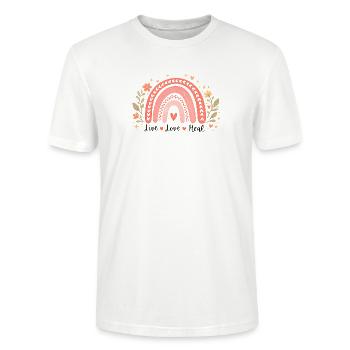 Rainbow Therapist Gift for Healthcare Worker - Stanley/Stella CRAFTER Unisex Organic T-Shirt - white - Front - Alina (178cm) & Michal (187cm)