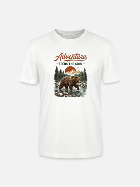 Wandern – Abenteuer nährt die Seele - Stanley/Stella Unisex Bio-T-Shirt CRAFTER - Weiß