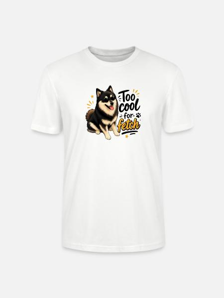 Too Cool Finnish Lapphund - Stanley/Stella CRAFTER Unisex Organic T-Shirt - white