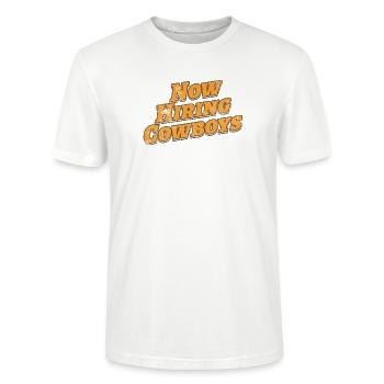 Jetzt wird Cowboys eingestellt | Lustiger Western - Stanley/Stella Unisex Bio-T-Shirt CRAFTER - Weiß - Vorne - Alina (178cm) & Michal (187cm)