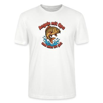 Petri Heil Papa - Stanley/Stella Unisex Bio-T-Shirt CRAFTER - Weiß - Vorne - Alina (178cm) & Michal (187cm)
