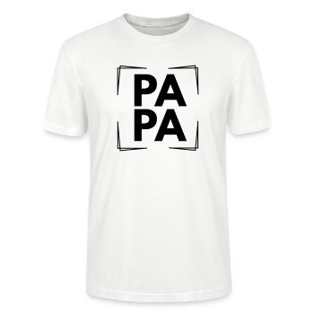 Papa - T-shirt bio CRAFTER Stanley Stella Unisexe - blanc - Devant - Alina (178cm) & Michal (187cm)