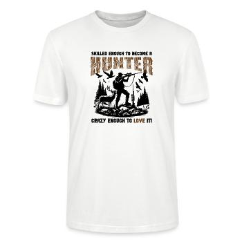 Stolzes Jägergeschenk - Stanley/Stella Unisex Bio-T-Shirt CRAFTER - Weiß - Vorne - Alina (178cm) & Michal (187cm)