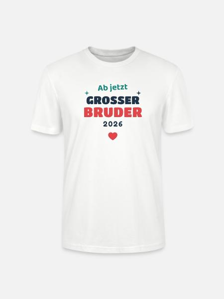 Einschulung 2026 Bruder - Schulkind Geschenk Schul - Stanley/Stella Unisex Bio-T-Shirt CRAFTER - Weiß
