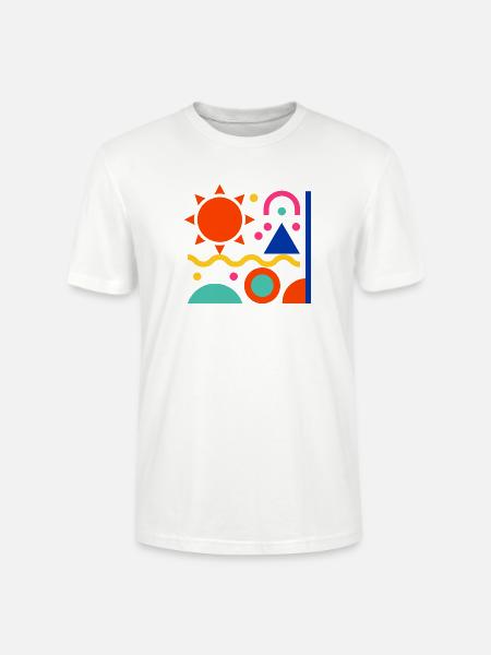 Bunte Formen - Stanley/Stella Unisex Bio-T-Shirt CRAFTER - Weiß