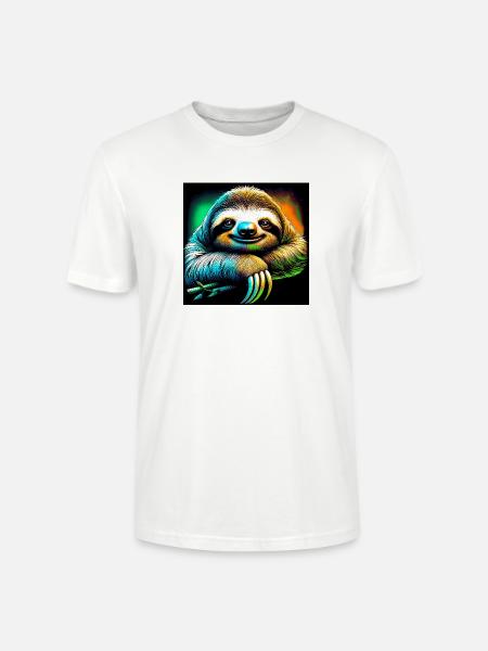 Faultier - Stanley/Stella Unisex Bio-T-Shirt CRAFTER - Weiß