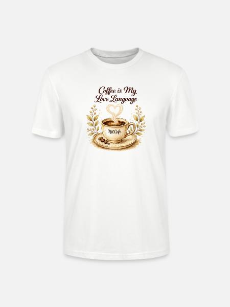 coffe_ist_my_live_language - Stanley/Stella CRAFTER Unisex Organic T-Shirt - white